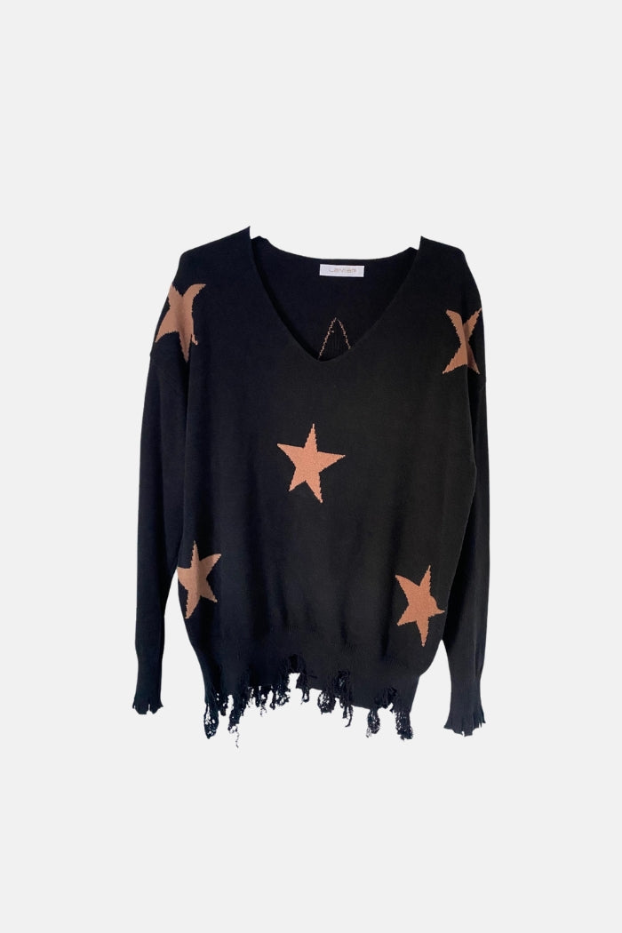 STARS CAMEL KNITTED SWEATSHIRT | NALA