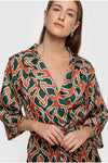 Vestido Comprido Cruzado (Verde ) | Giulia