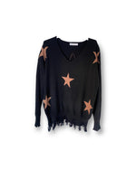 SUDADERA DE PUNTO CAMEL ESTRELLAS | NALA