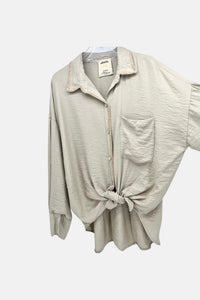 Camisa com detalhes dourados (Beige) | Eno