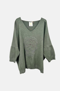 Camisola de Malha Skull (Verde)| Verena