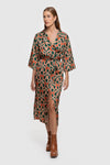 Vestido Comprido Cruzado (Verde ) | Giulia