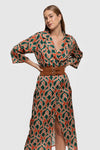 Vestido Comprido Cruzado (Verde ) | Giulia