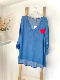 Blusa Azul Escuro | Heart