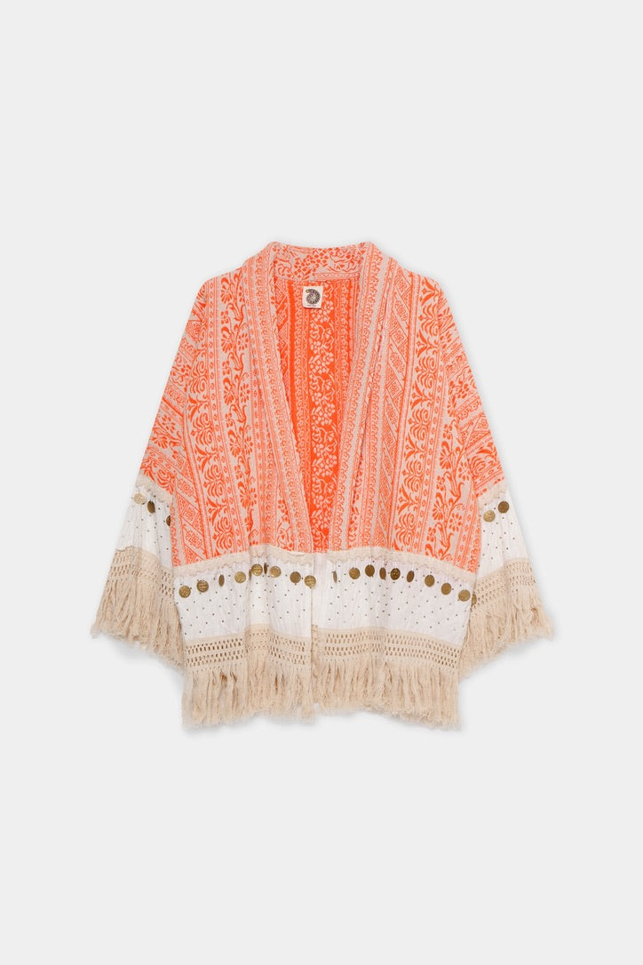 Kimono Boho (Laranja)| Arianna