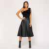 BODY CANELADO FINO FLORES (PRETO) | CELI - Grine Store | Bijuterias