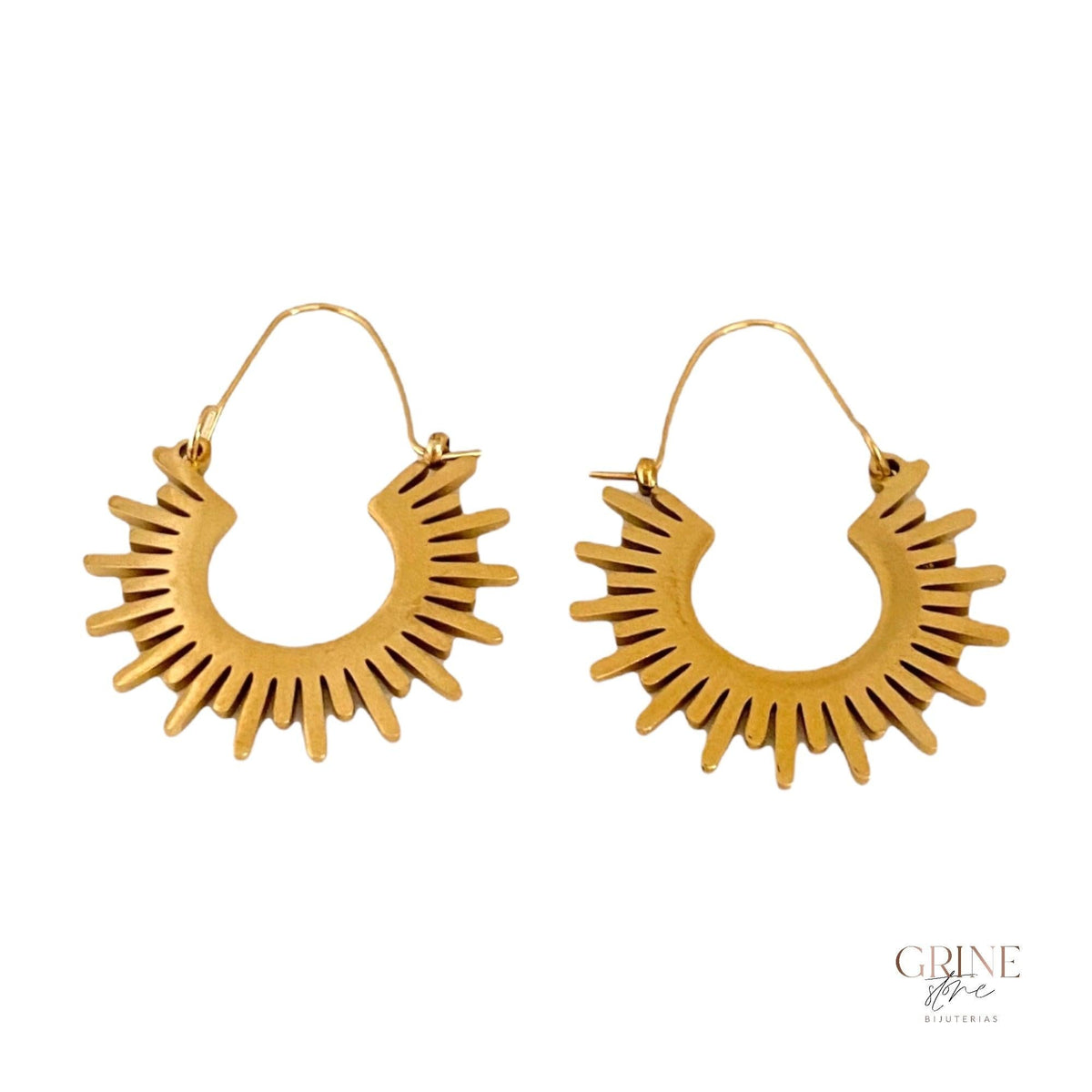 Brincos Aço Dourado - Grine Store | Bijuterias