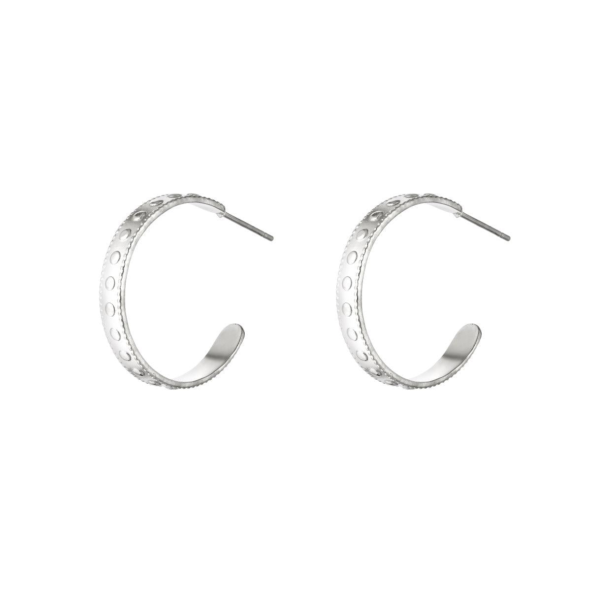 Brincos "DOT" em aço inoxidável - Grine Store | Bijuterias