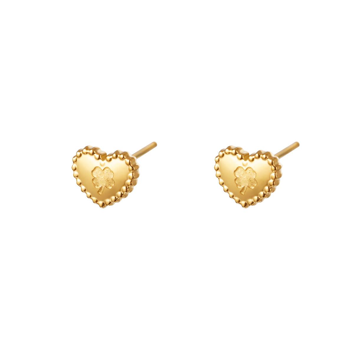 Brincos Lovely Clover (dourado) - aço inoxidável – GRINE STORE