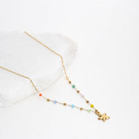 Colar Colorida Estrela do Mar, aço inoxidável - Grine Store | Bijuterias