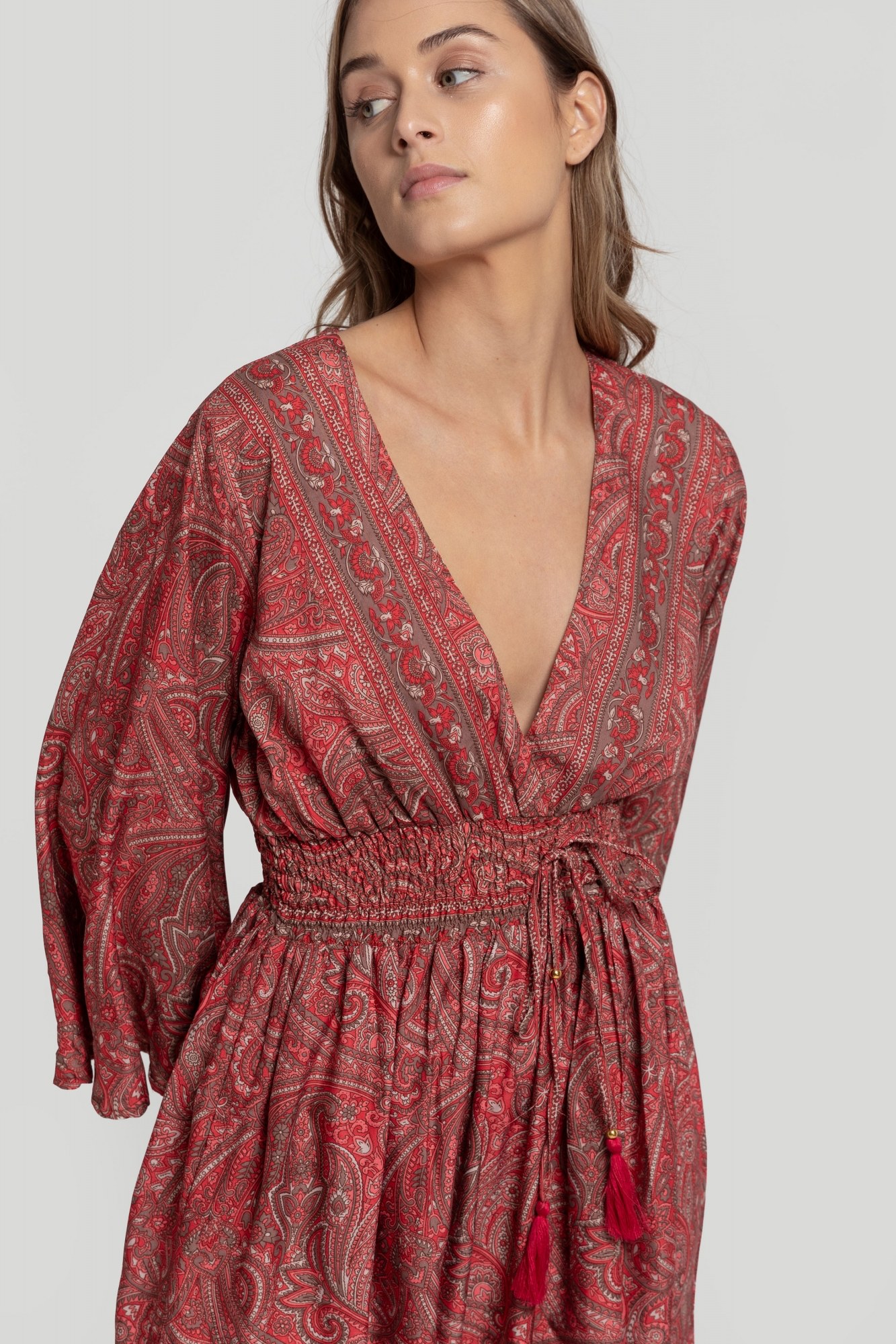 Vestido Boho Largo (Vermelho) | Ivy