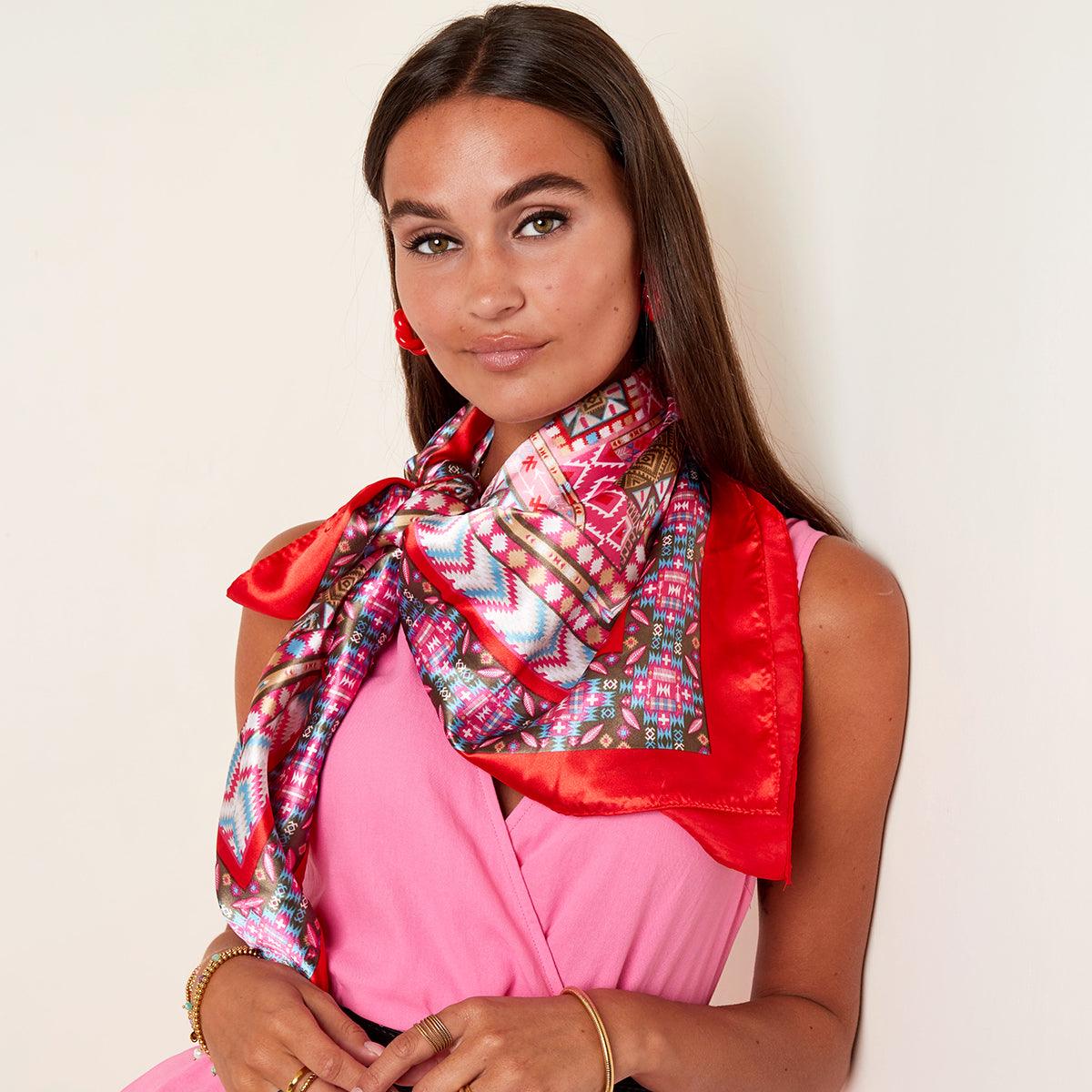 Lenço Colorido de Verão - Fuchsia - Grine Store | Bijuterias