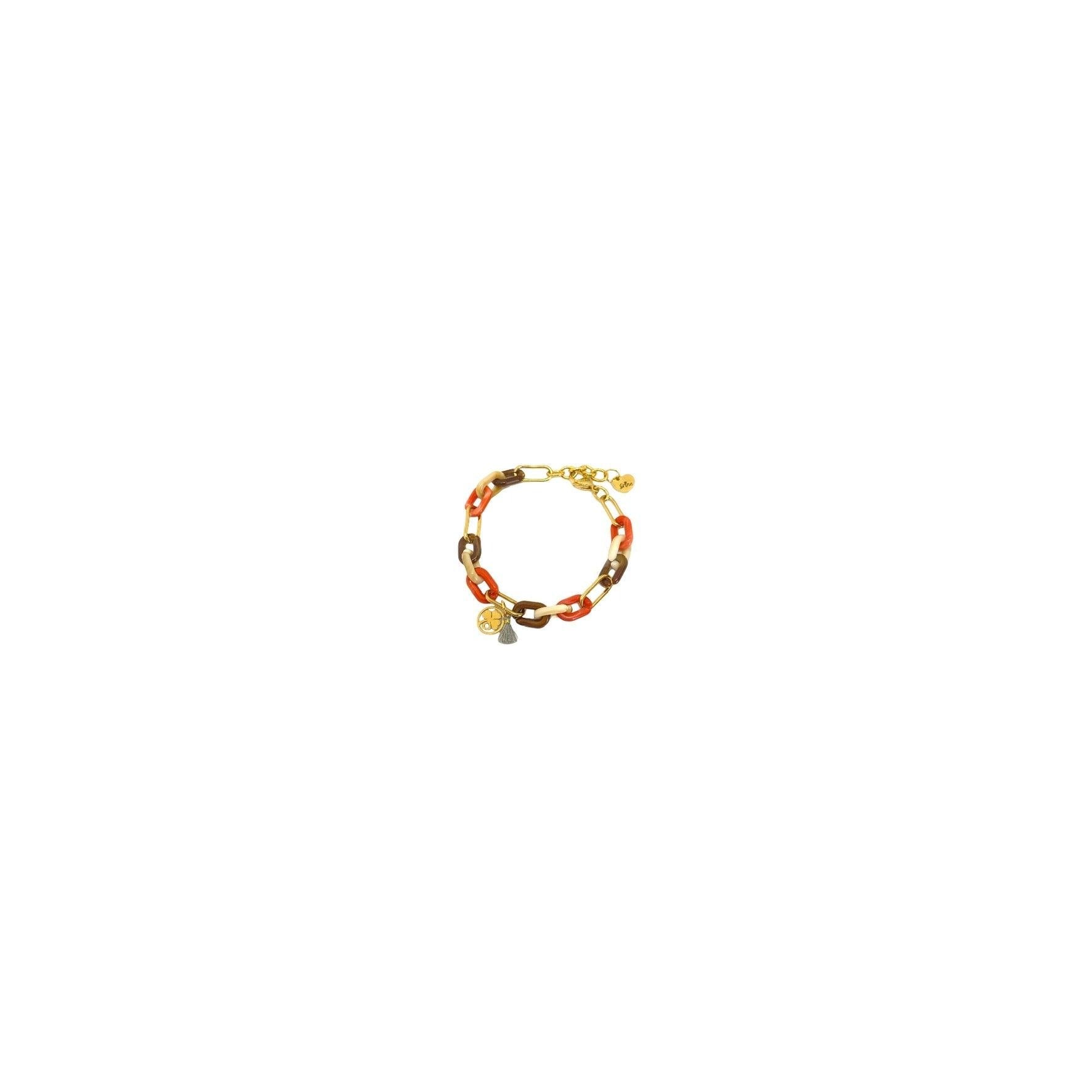 Pulseira corrente Aço Inoxidável e medalha "Trevo" - Grine Store | Bijuterias