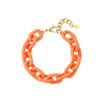 Pulseira corrente colorida em acrílico - GRINE