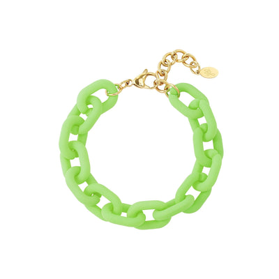 Pulseira corrente colorida em acrílico - GRINE