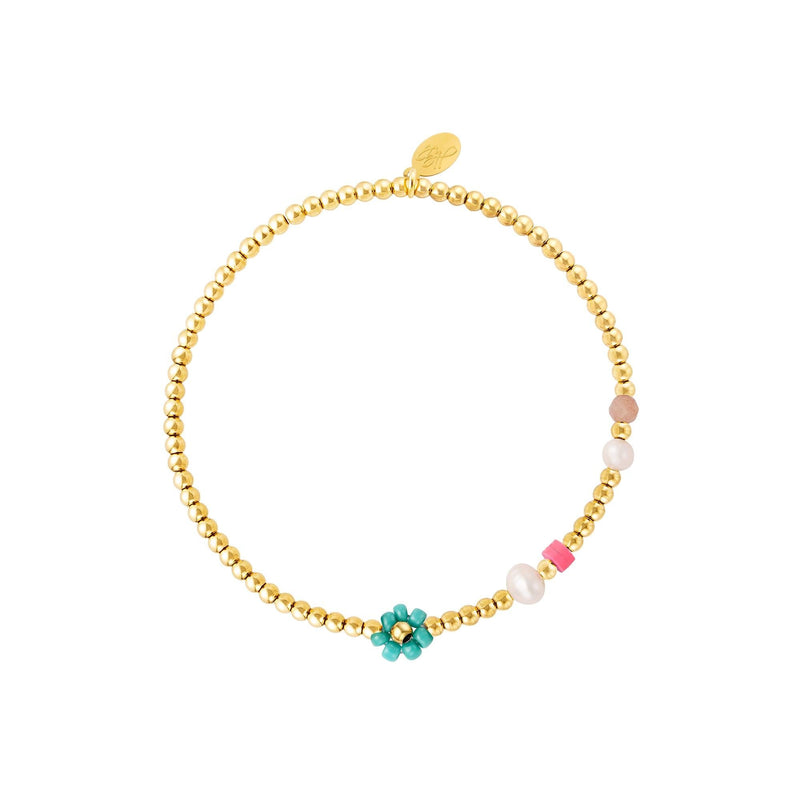 Pulseira Flower, Aço Inoxidável - Grine Store | Bijuterias