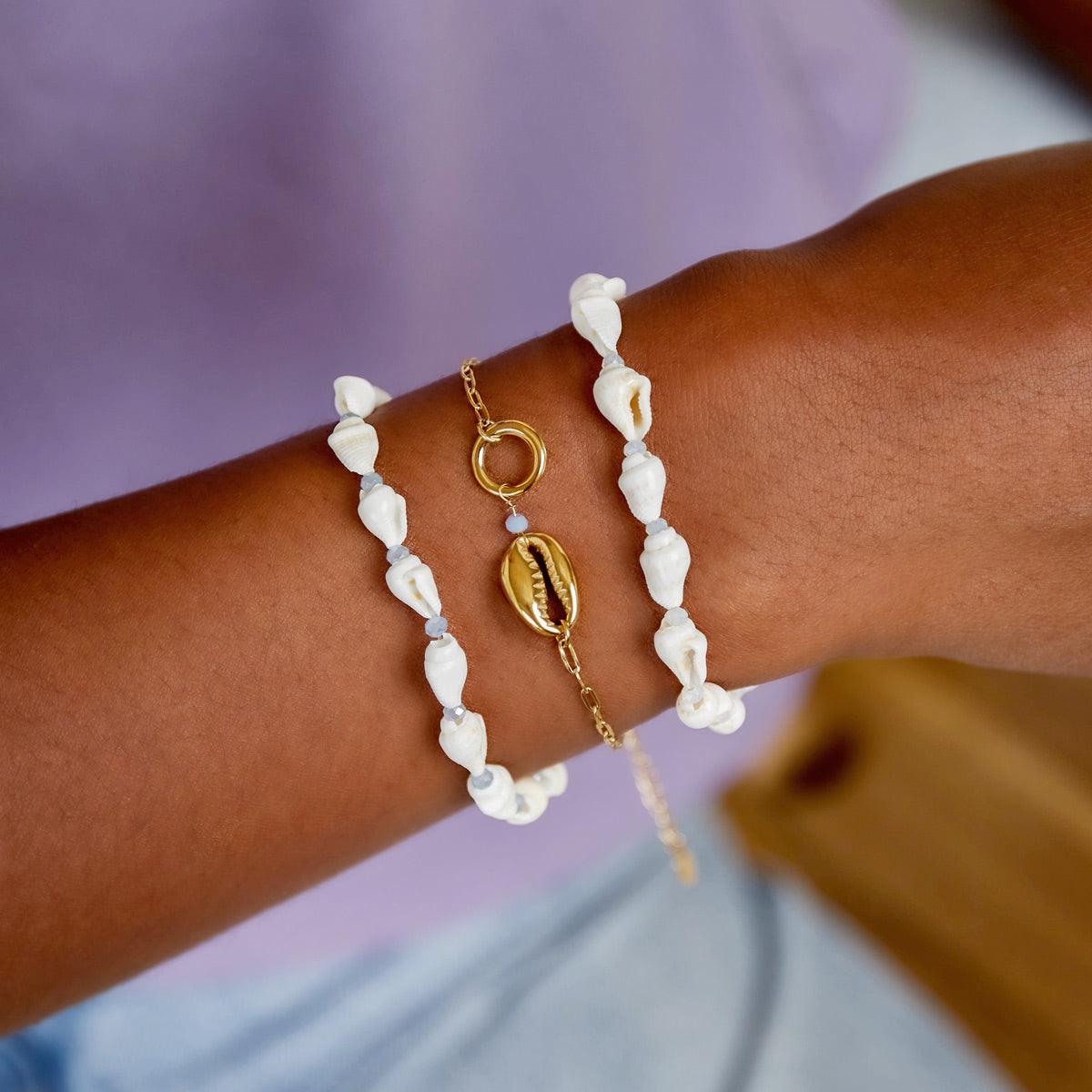 Pulseira shell,  Aço Inoxidável - Grine Store | Bijuterias