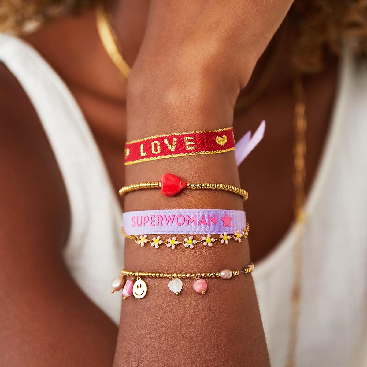 Pulseira "Superwoman", Aço Inoxidável - Grine Store | Bijuterias